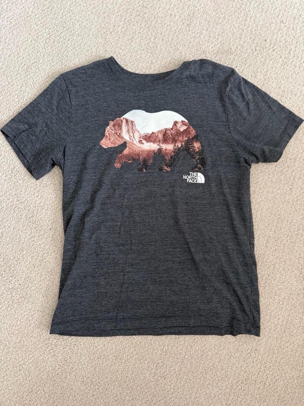 The North Face Women’s Dark Heather Gray Bear Graphic Tee